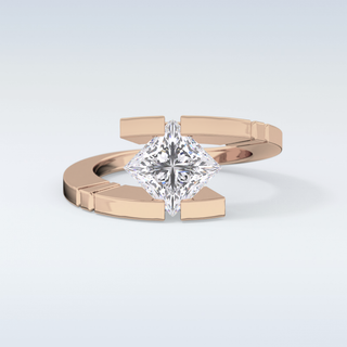 Stunning 2.07 CT Solitaire Engagement Ring Featuring Princess Moissanite