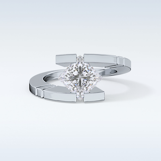 Stunning 2.07 CT Solitaire Engagement Ring Featuring Princess Moissanite