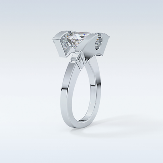 Stunning 2.07 CT Solitaire Engagement Ring Featuring Princess Moissanite