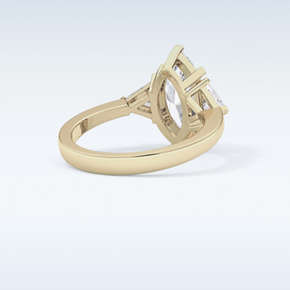 Elegant 1.79 CT Three Stones Engagement Ring Featuring Marquise Moissanite