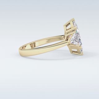 Elegant 1.79 CT Three Stones Engagement Ring Featuring Marquise Moissanite