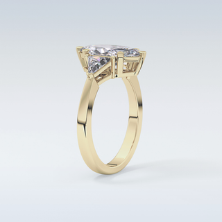 Elegant 1.79 CT Three Stones Engagement Ring Featuring Marquise Moissanite