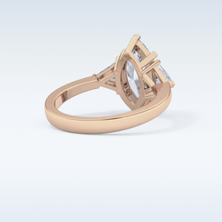 Elegant 1.79 CT Three Stones Engagement Ring Featuring Marquise Moissanite