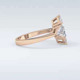 Elegant 1.79 CT Three Stones Engagement Ring Featuring Marquise Moissanite