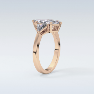 Elegant 1.79 CT Three Stones Engagement Ring Featuring Marquise Moissanite