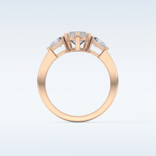 Elegant 1.79 CT Three Stones Engagement Ring Featuring Marquise Moissanite