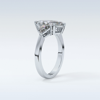 Elegant 1.79 CT Three Stones Engagement Ring Featuring Marquise Moissanite