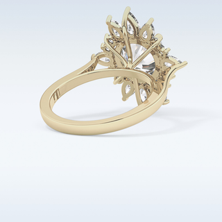 2.79 CT Cluster Engagement Ring Featuring Round Moissanite