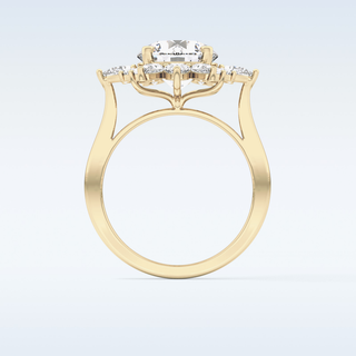2.79 CT Cluster Engagement Ring Featuring Round Moissanite
