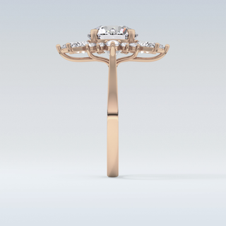 2.79 CT Cluster Engagement Ring Featuring Round Moissanite