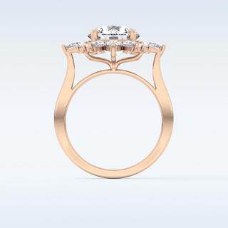 2.79 CT Cluster Engagement Ring Featuring Round Moissanite
