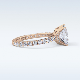 2.58 CT Pave Engagement Ring Featuring Princess Moissanite