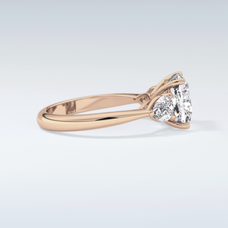Elegant 3.19 CT Three Stones Engagement Ring Featuring Cushion Moissanite