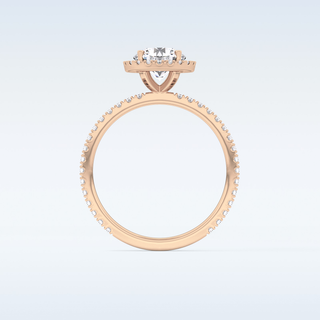 Elegant 0.72 CT Halo & Pave Engagement Ring Featuring Round Moissanite