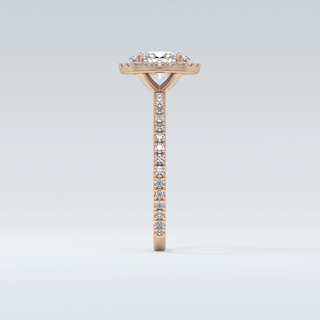 Elegant 0.91 CT Halo & Pave Engagement Ring Featuring Oval Moissanite