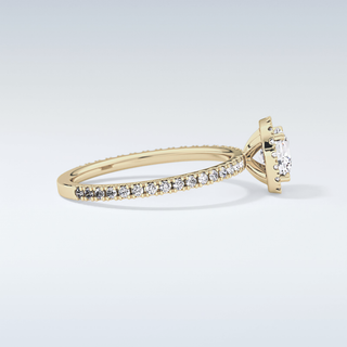 1.04 CT Halo Engagement Ring Featuring Cushion Moissanite