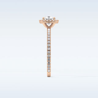 1.04 CT Halo Engagement Ring Featuring Cushion Moissanite