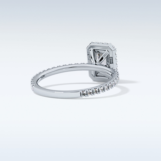 Elegant 1.21 CT Halo & Pave Engagement Ring Featuring Radiant Moissanite