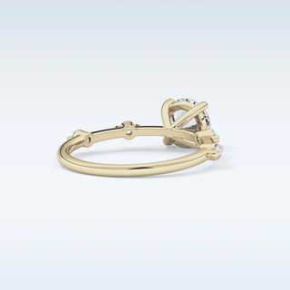 1.03 CT Dainty Engagement Ring Featuring Round Moissanite