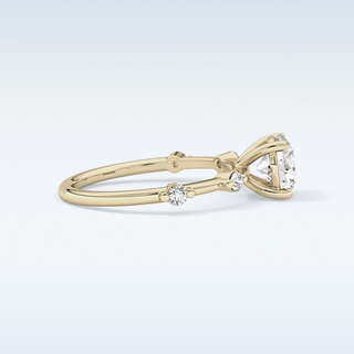 1.03 CT Dainty Engagement Ring Featuring Round Moissanite