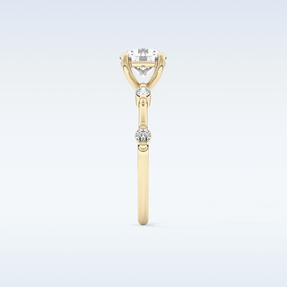 1.03 CT Dainty Engagement Ring Featuring Round Moissanite