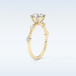 1.03 CT Dainty Engagement Ring Featuring Round Moissanite