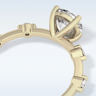 1.03 CT Dainty Engagement Ring Featuring Round Moissanite
