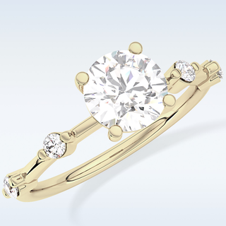 1.03 CT Dainty Engagement Ring Featuring Round Moissanite