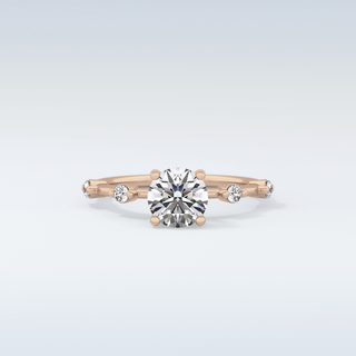 1.03 CT Dainty Engagement Ring Featuring Round Moissanite
