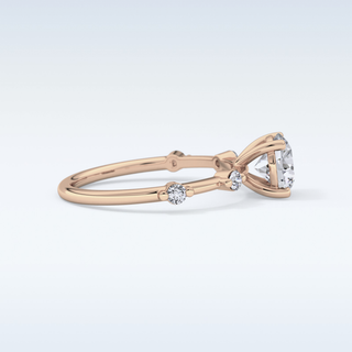 1.03 CT Dainty Engagement Ring Featuring Round Moissanite