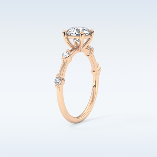 1.03 CT Dainty Engagement Ring Featuring Round Moissanite