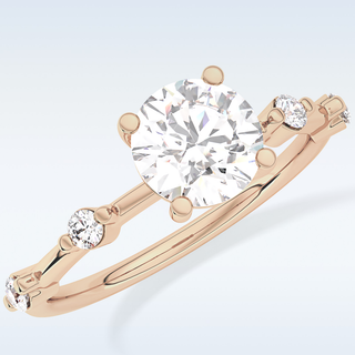1.03 CT Dainty Engagement Ring Featuring Round Moissanite