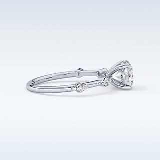 1.03 CT Dainty Engagement Ring Featuring Round Moissanite
