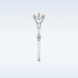 1.03 CT Dainty Engagement Ring Featuring Round Moissanite