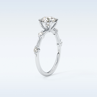 1.03 CT Dainty Engagement Ring Featuring Round Moissanite