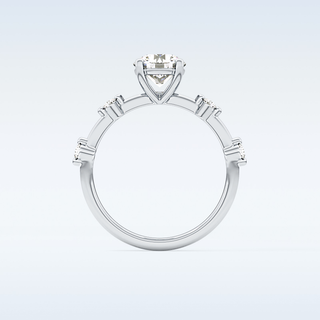 1.03 CT Dainty Engagement Ring Featuring Round Moissanite