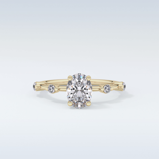 1.0 CT Dainty Engagement Ring Featuring Oval Moissanite