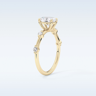 1.0 CT Dainty Engagement Ring Featuring Oval Moissanite