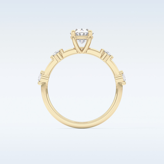 1.0 CT Dainty Engagement Ring Featuring Oval Moissanite
