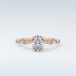 1.0 CT Dainty Engagement Ring Featuring Oval Moissanite
