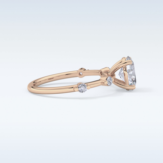 1.0 CT Dainty Engagement Ring Featuring Oval Moissanite