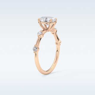 1.0 CT Dainty Engagement Ring Featuring Oval Moissanite