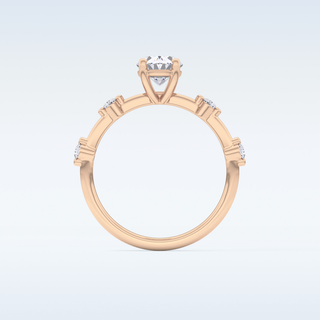 1.0 CT Dainty Engagement Ring Featuring Oval Moissanite