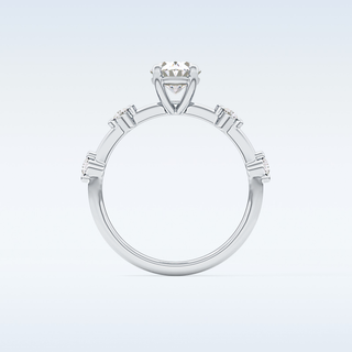1.0 CT Dainty Engagement Ring Featuring Oval Moissanite