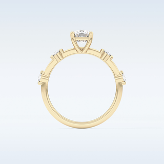 1.04 CT Dainty Engagement Ring Featuring Cushion Moissanite
