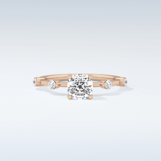 1.04 CT Dainty Engagement Ring Featuring Cushion Moissanite