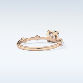 1.04 CT Dainty Engagement Ring Featuring Cushion Moissanite