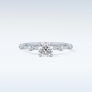 1.04 CT Dainty Engagement Ring Featuring Cushion Moissanite