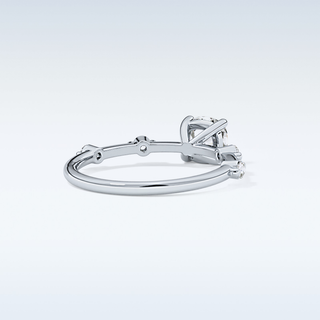 1.04 CT Dainty Engagement Ring Featuring Cushion Moissanite