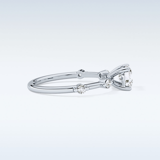 1.04 CT Dainty Engagement Ring Featuring Cushion Moissanite